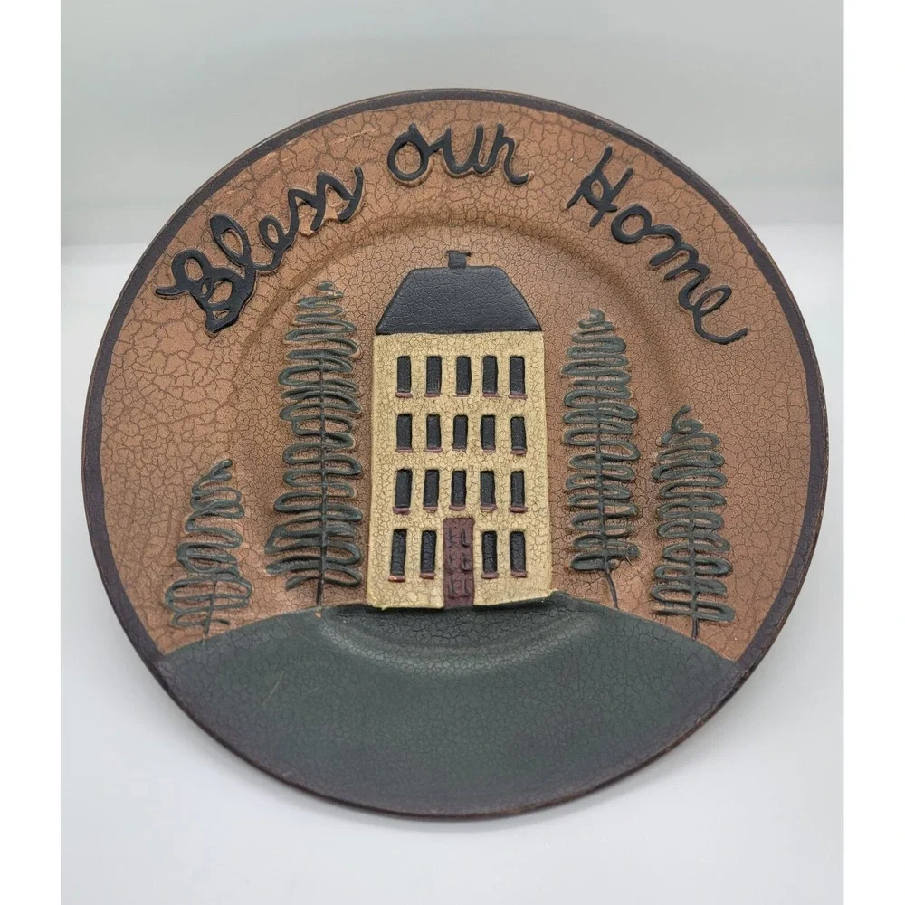 House Warming Gift Ragon House Decorative Plate "Bless Our Home" Collectible - Picture 5 of 12